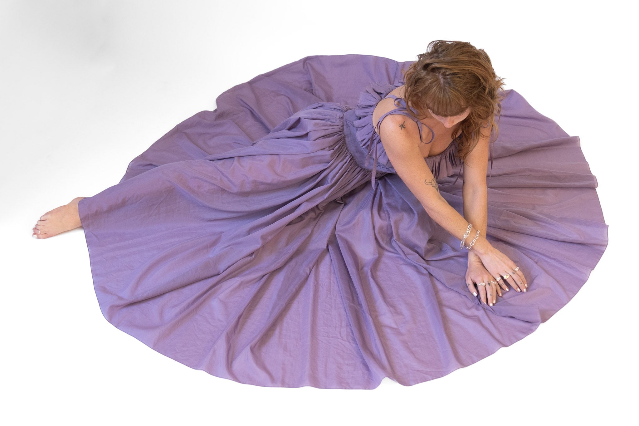 Flor Dress is Purple Silk