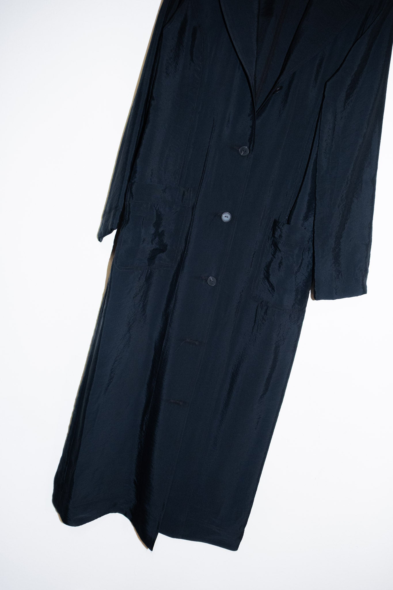 Long Unlined Duster in Black