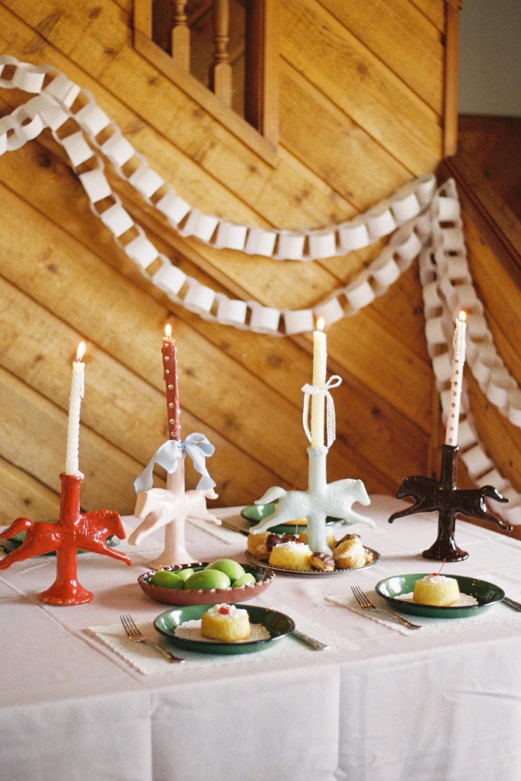 Dala Horse Candlestick Holder in Dark Chocolate