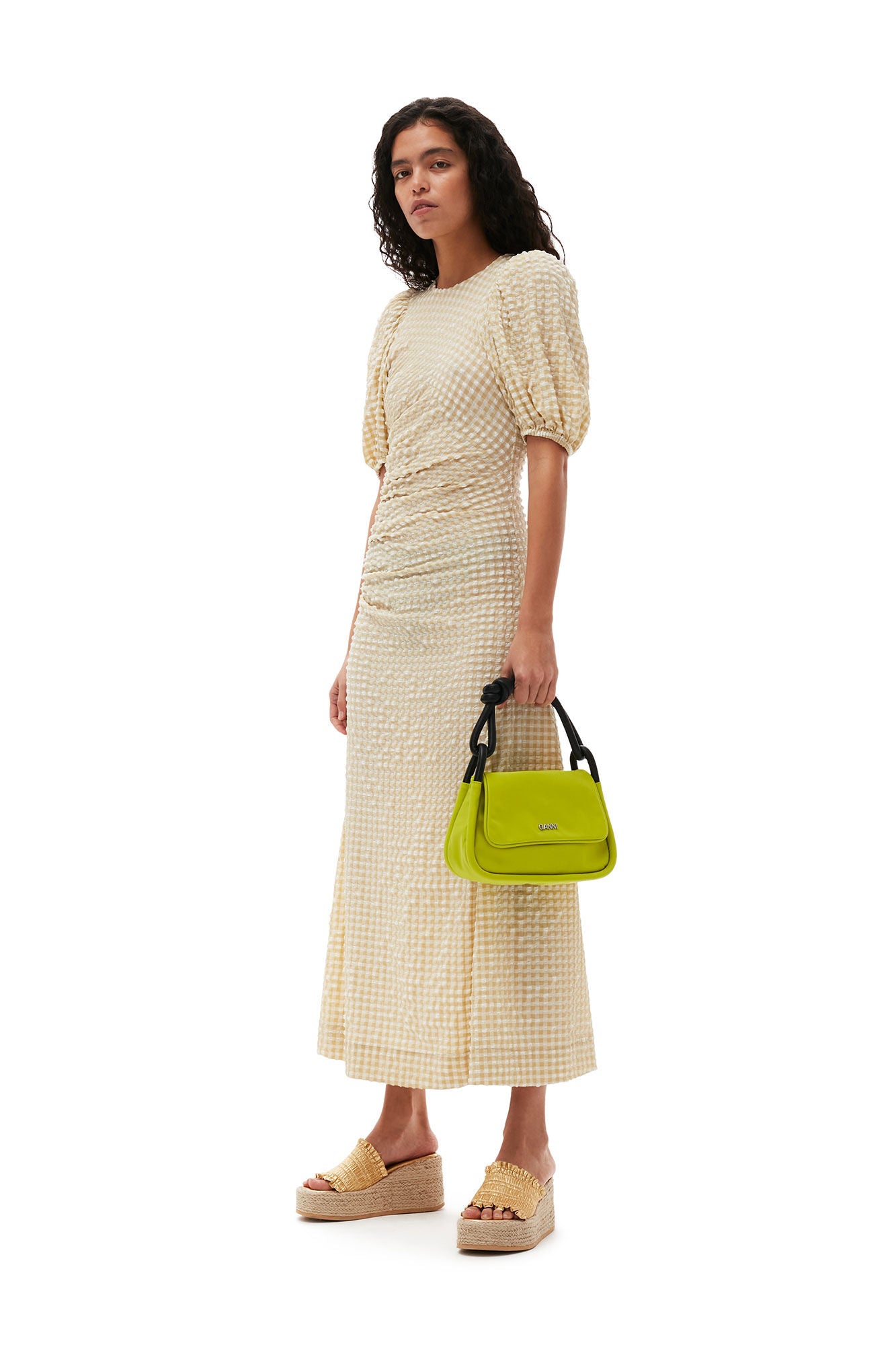 Ganni | Strap Dress in Sugar Plum 3D Jacquard - Recital
