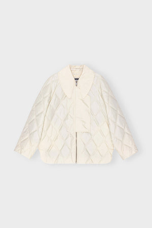 Ripstop Quilt Jacket in Egret