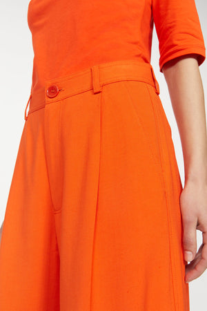 Addie Wide Pants in Cherry Tomato by Rodebjer