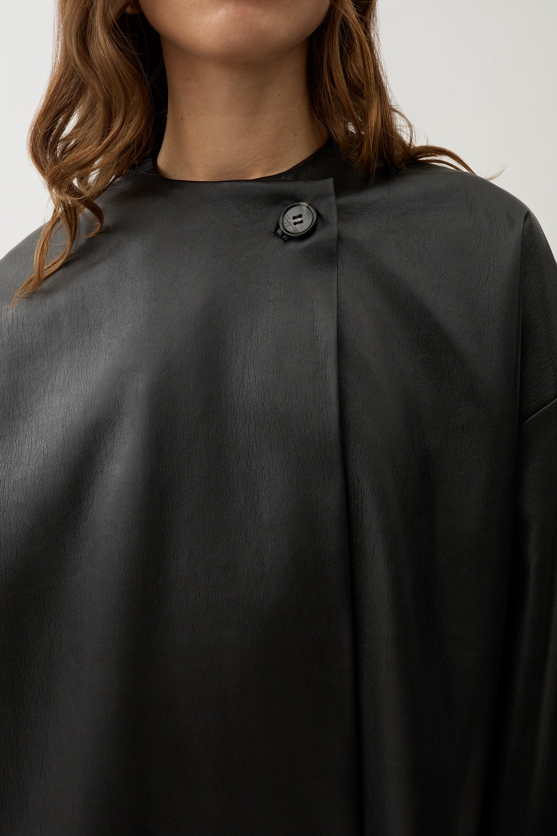 Cleo Jacket in Black Recycled Leather