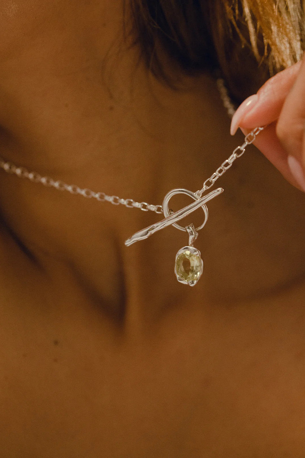 Grand Necklace in Sterling Silver & Lemon Topaz