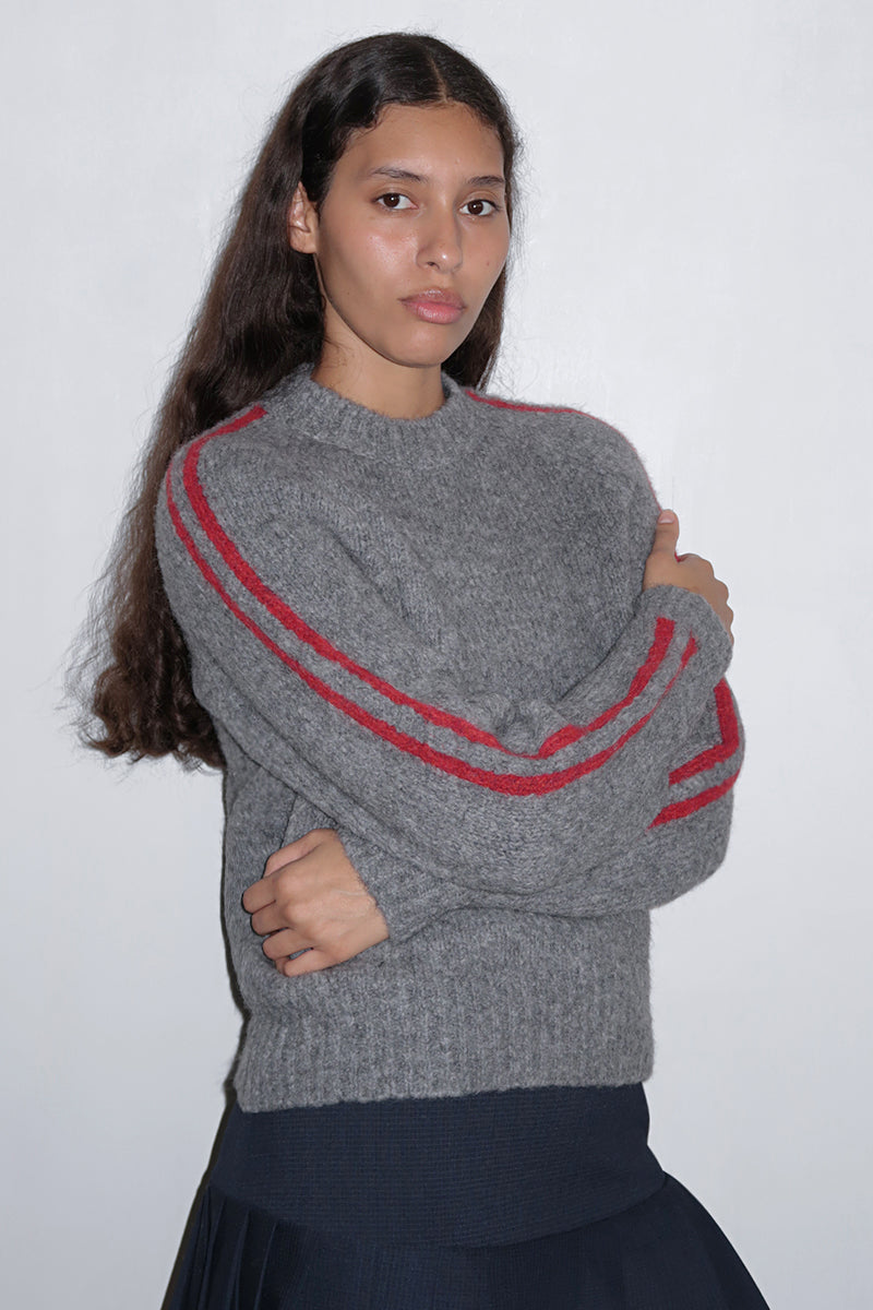 Grand Slam Sweater in Light Gray by Paloma Wool