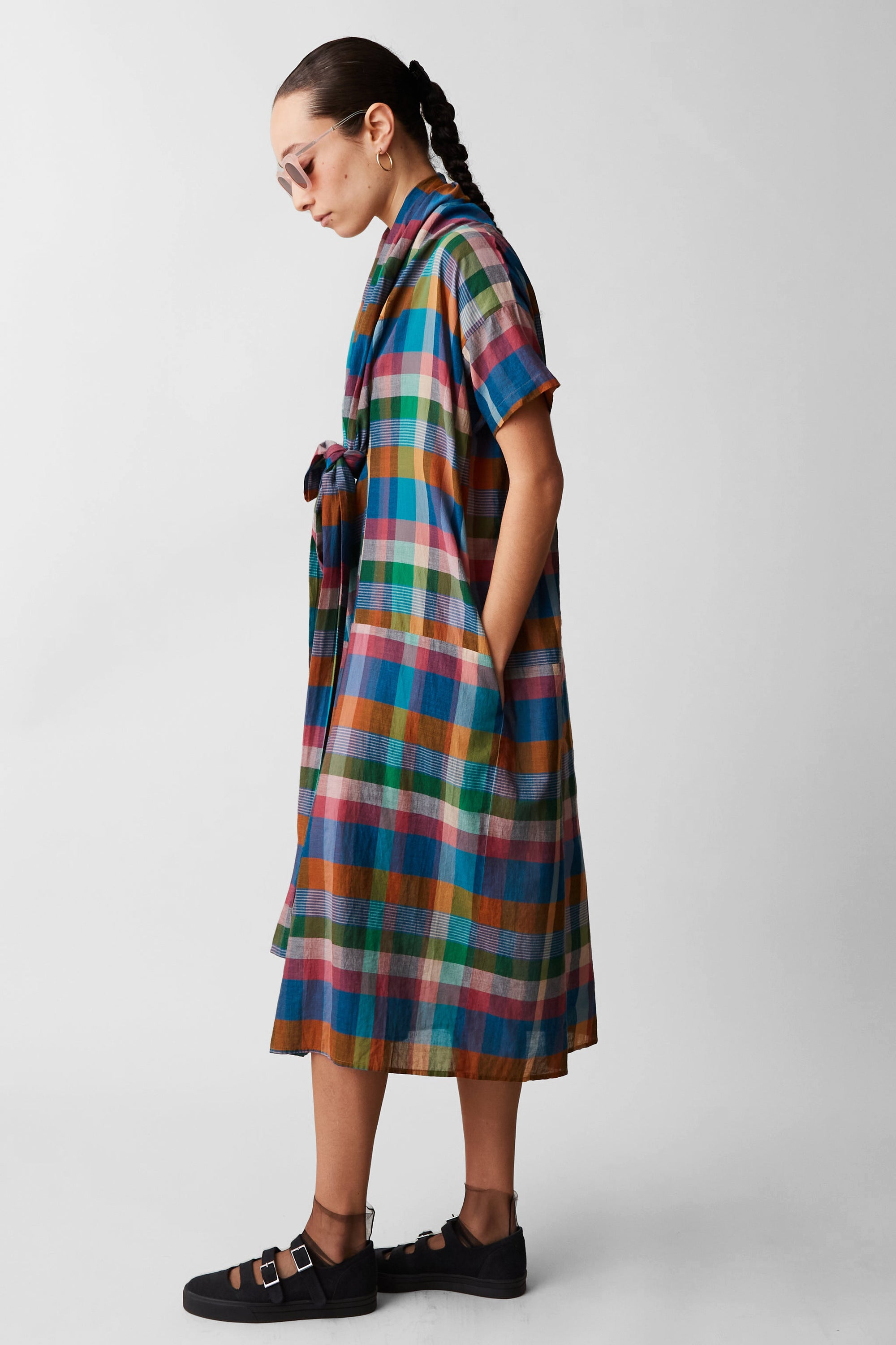 Julien Dress in Bright Space Dyed Plaid