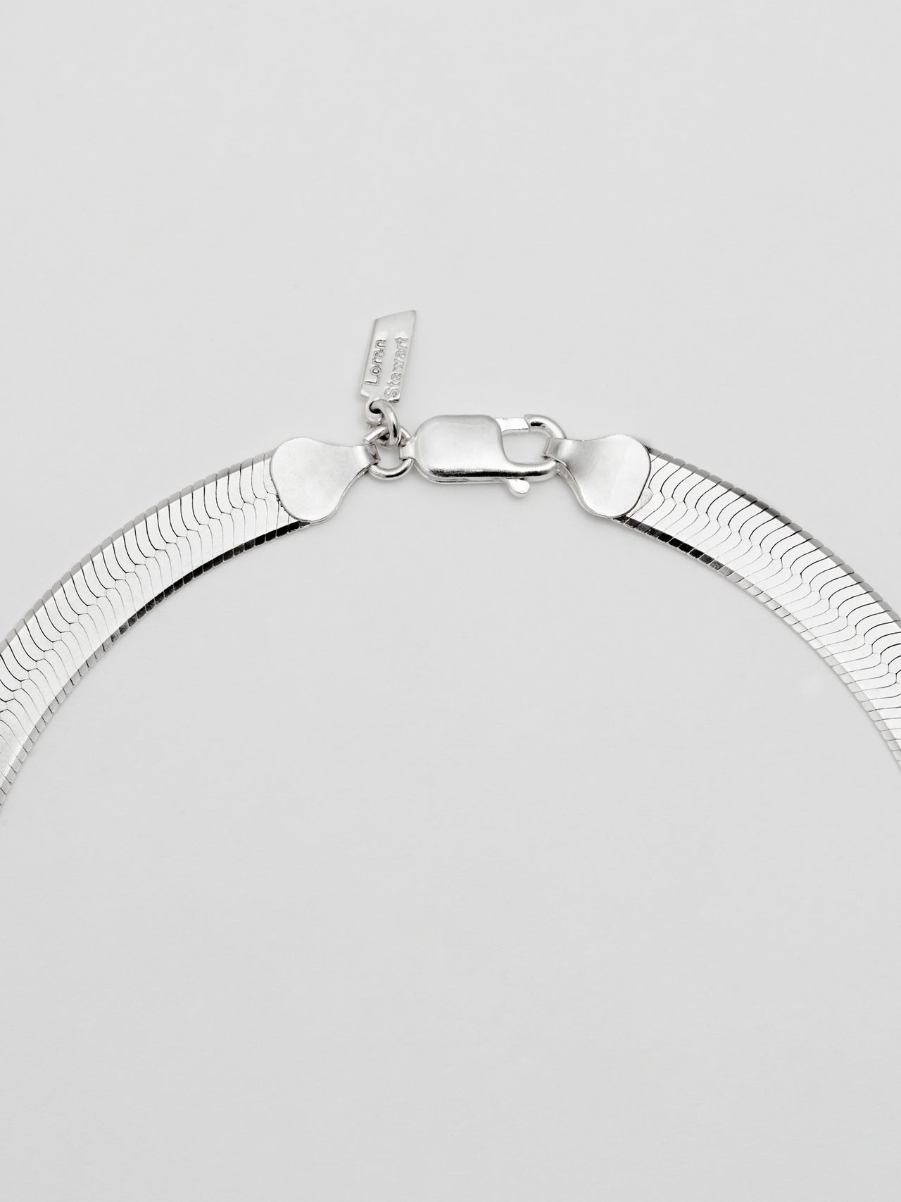 XL Herringbone Necklace in Sterling Silver by Loren Stewart