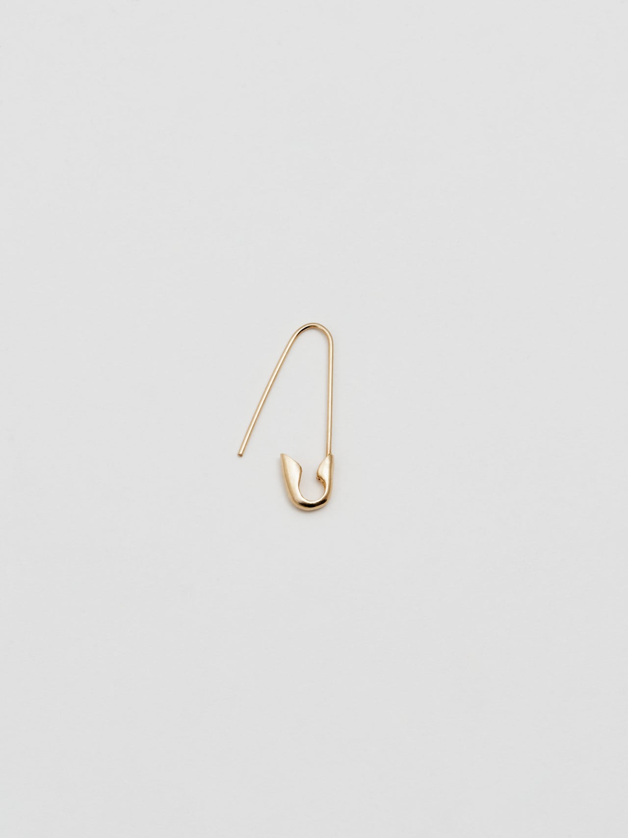 Safety Pin Earring in 14k Yellow Gold