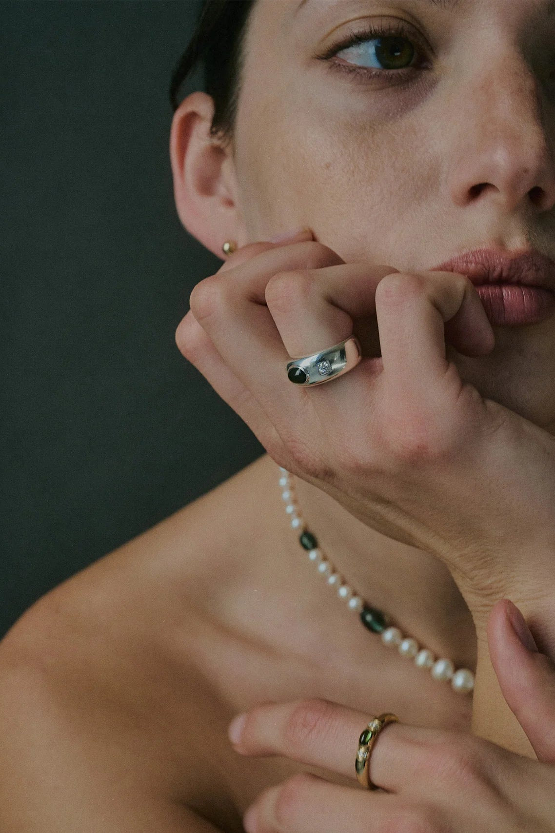 Gentry Diamond Oval Ring