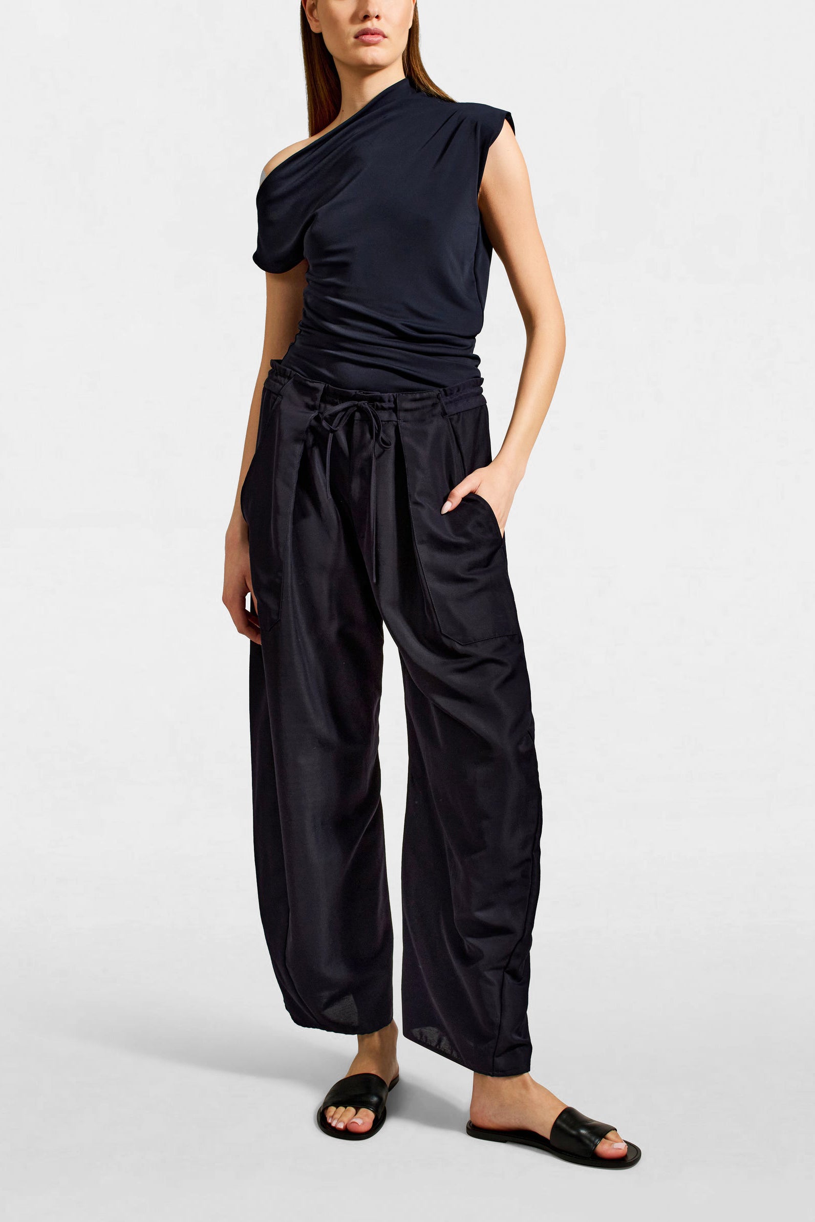 Rae Top in Midnight Slink Jersey by Kallmeyer