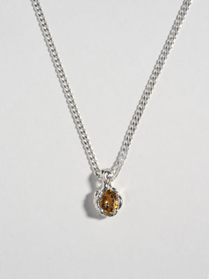 Prince Necklace in Sterling Silver & Citrine by Faris