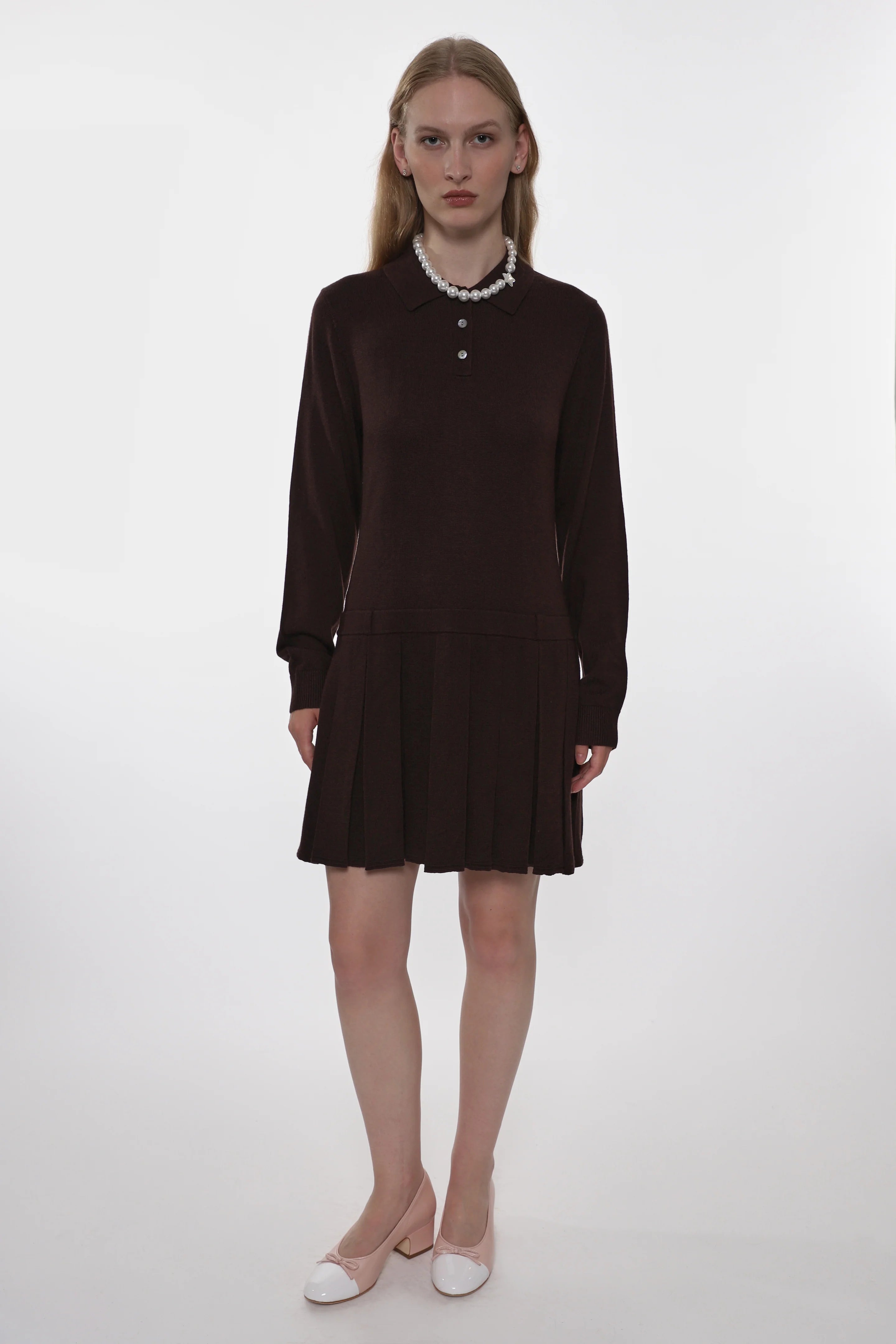 Hague Sweater Dress in Brown