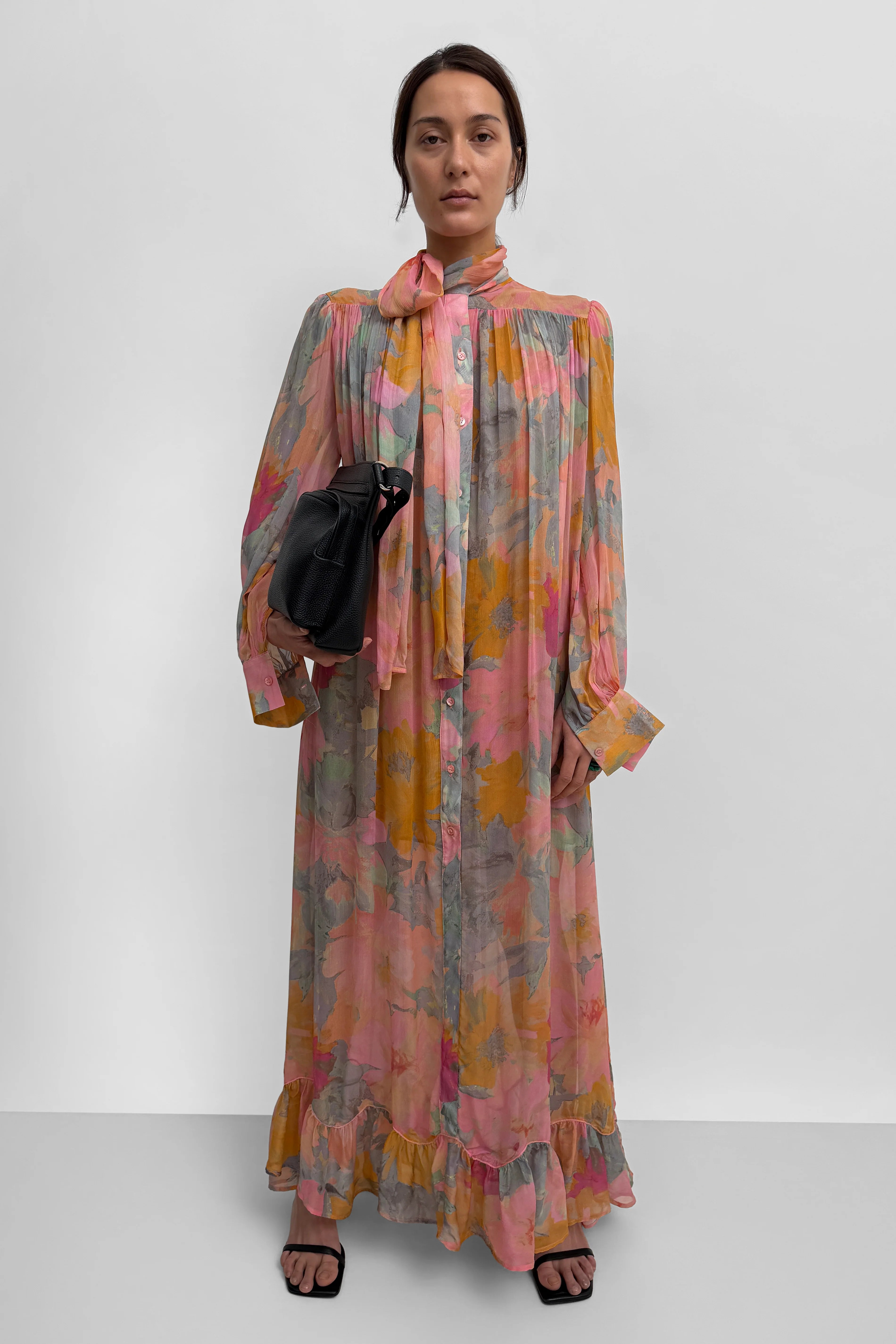 Nayomi Dress in Floral Paint