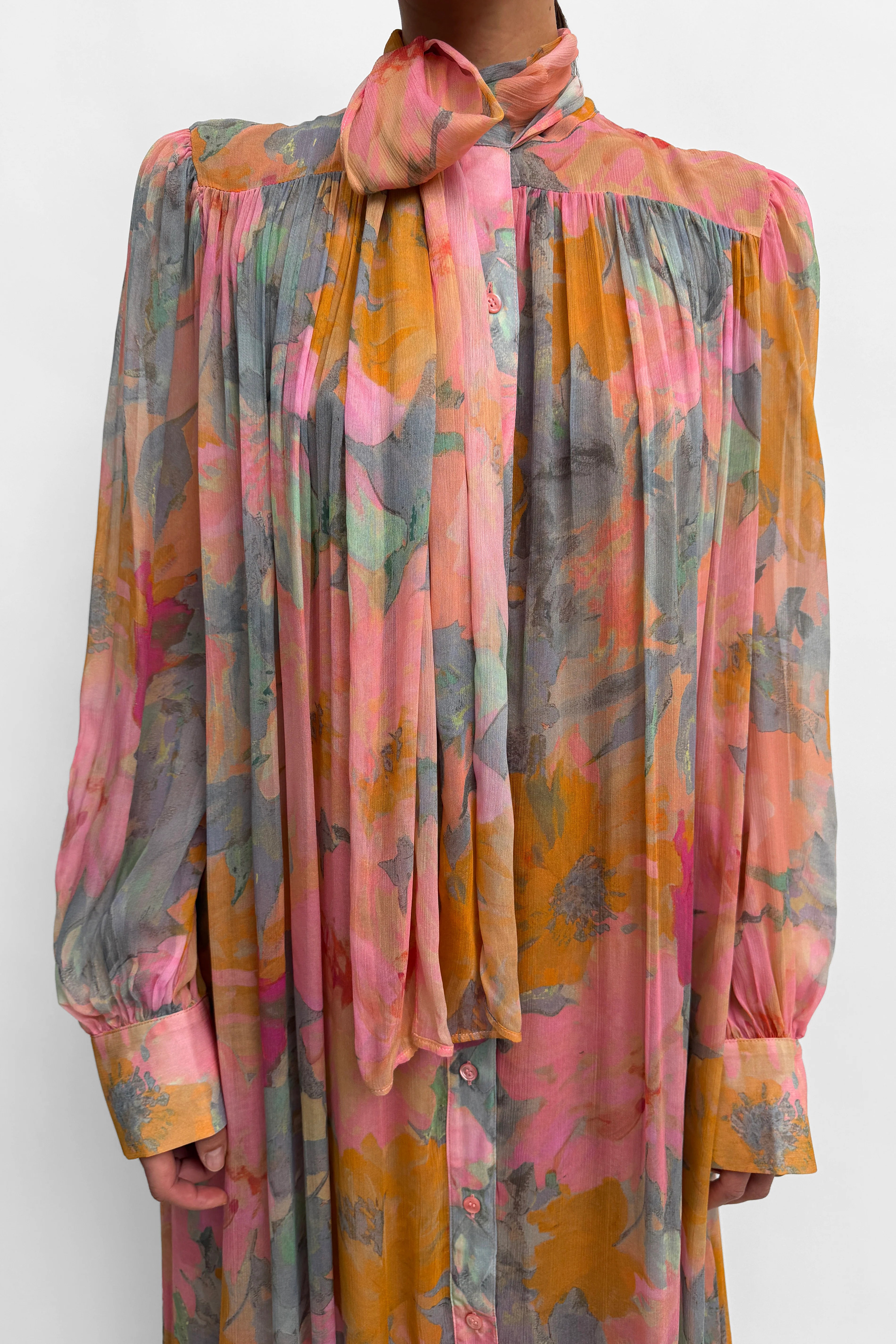 Nayomi Dress in Floral Paint