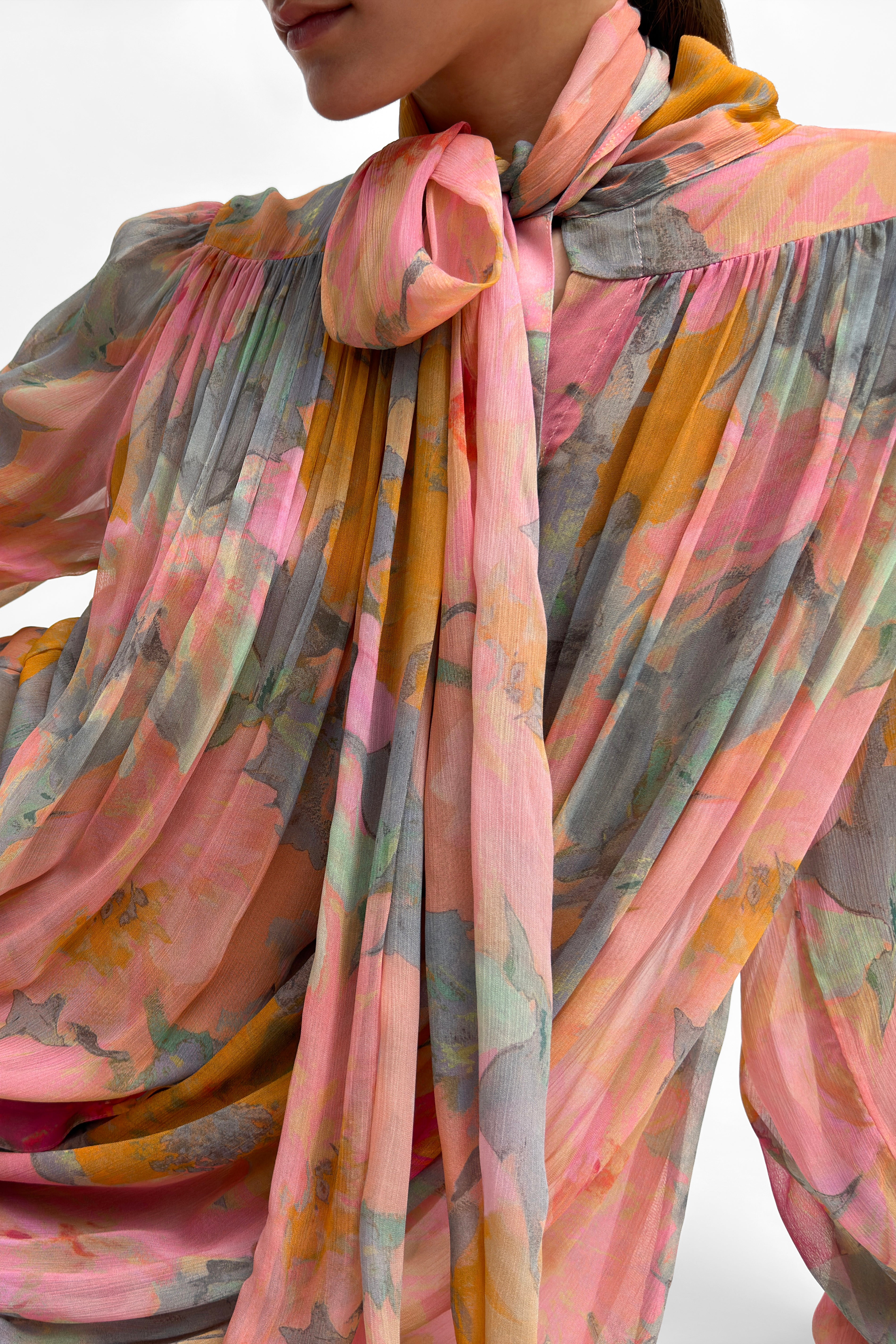 Nayomi Dress in Floral Paint