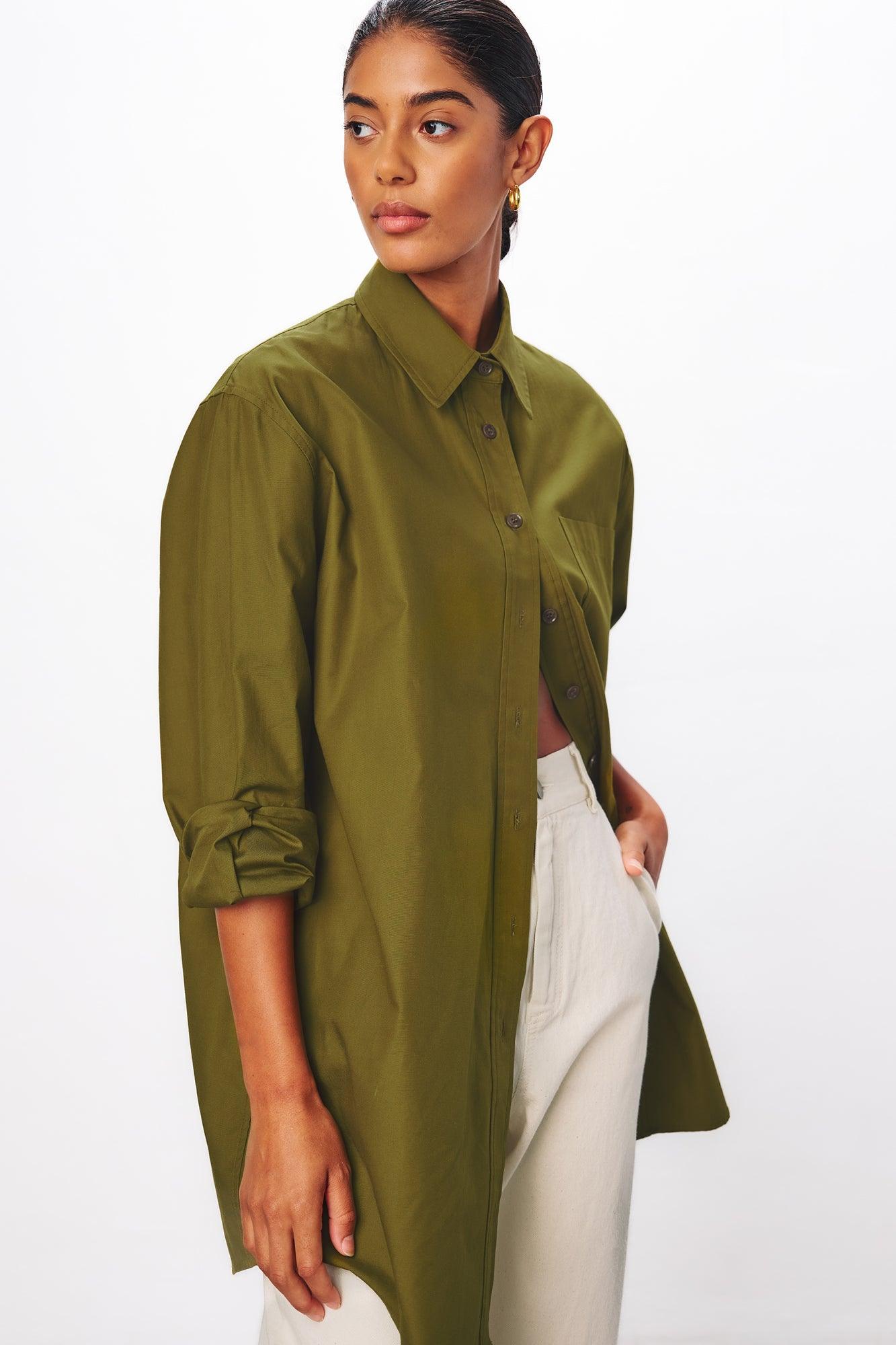 Hailey Top in Olive by Mara Hoffman