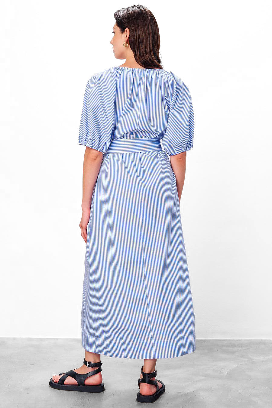Alora Dress in Blue & White by Mara Hoffman