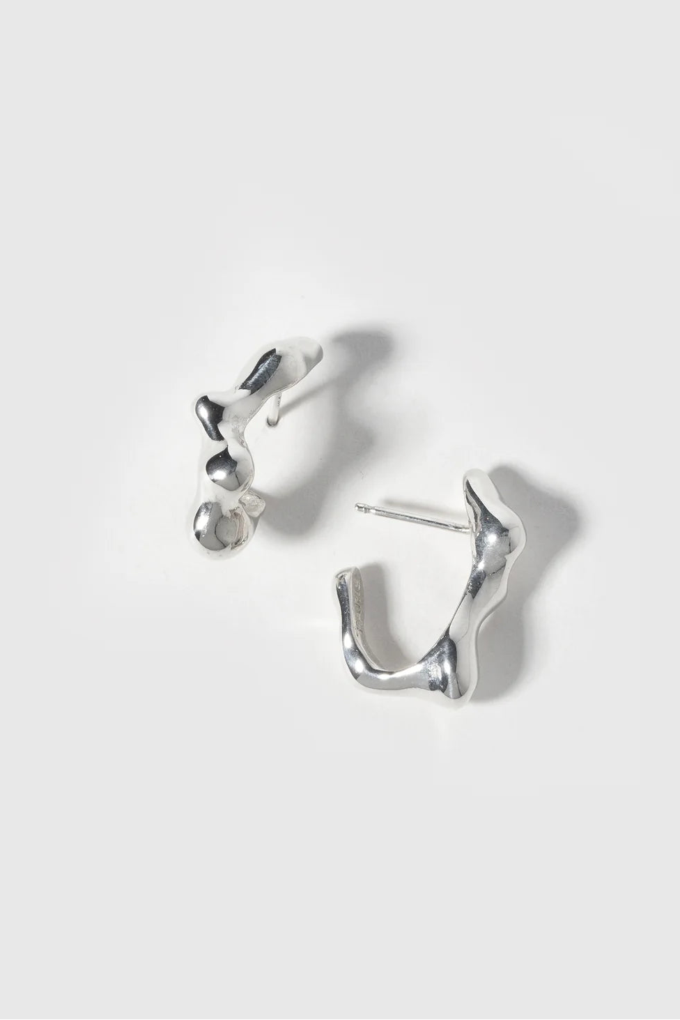 Small Seep Hoops in Sterling Silver