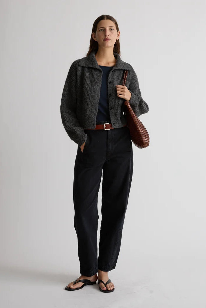 Saatchi Cardigan Alpaca in Charcoal