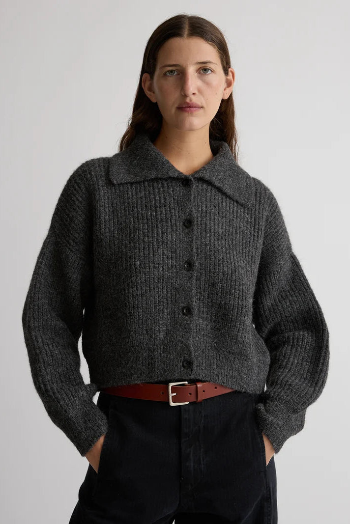 Saatchi Cardigan Alpaca in Charcoal