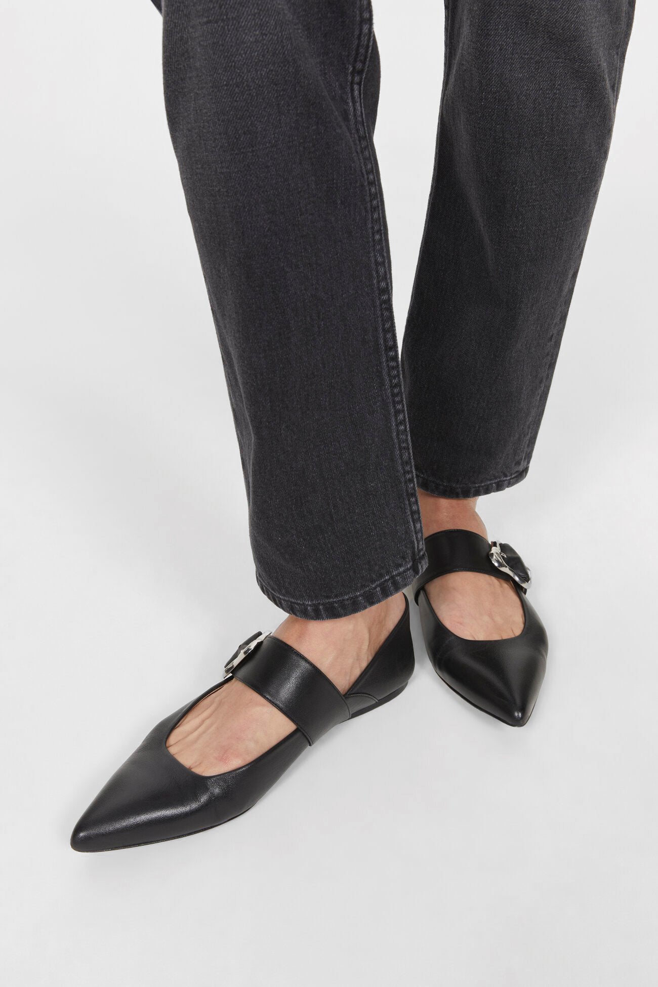 Aura Coral Flats in Black by Rodebjer http://www.shoprecital.com