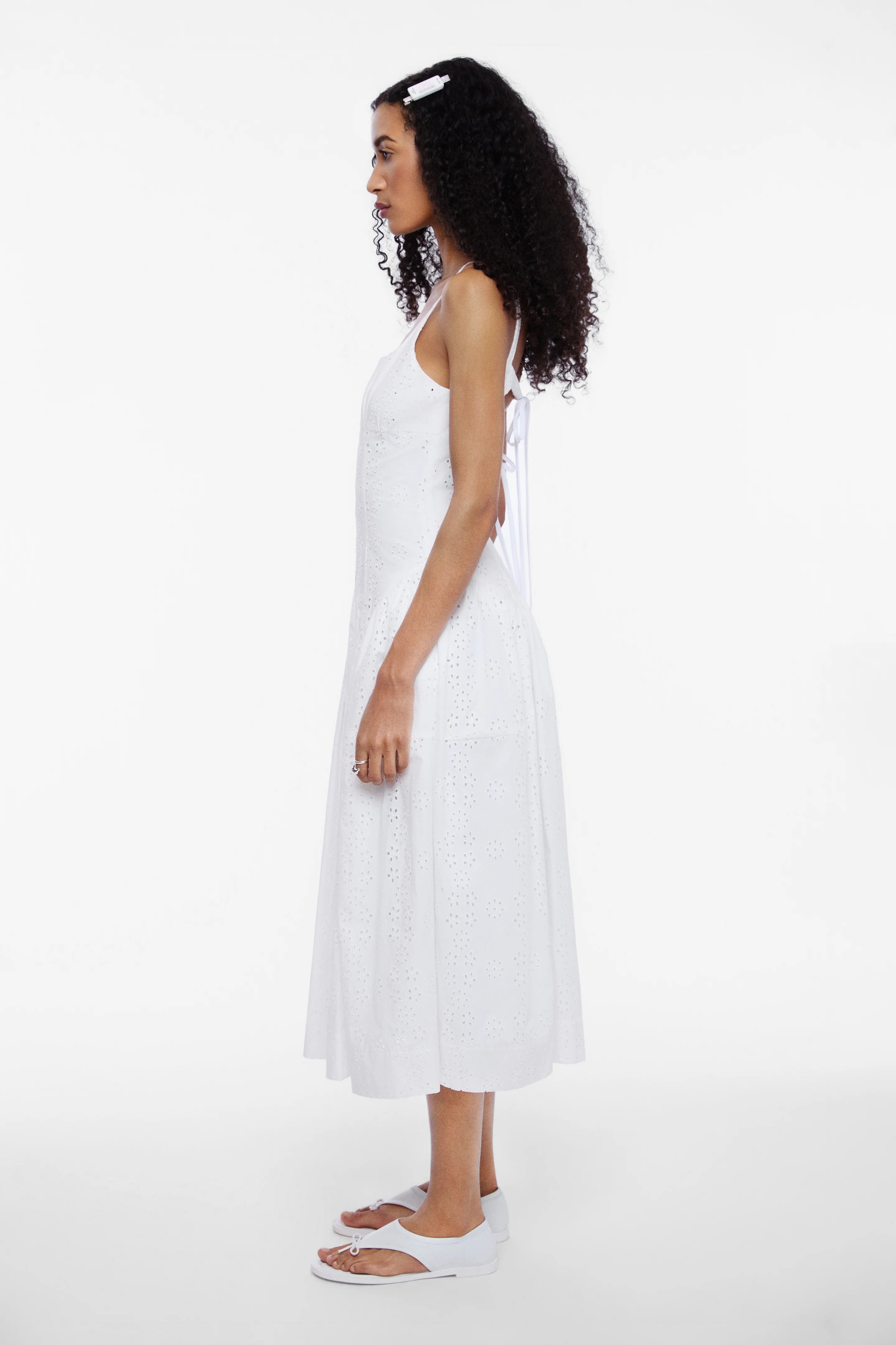 Cricket Dress in White Eyelet