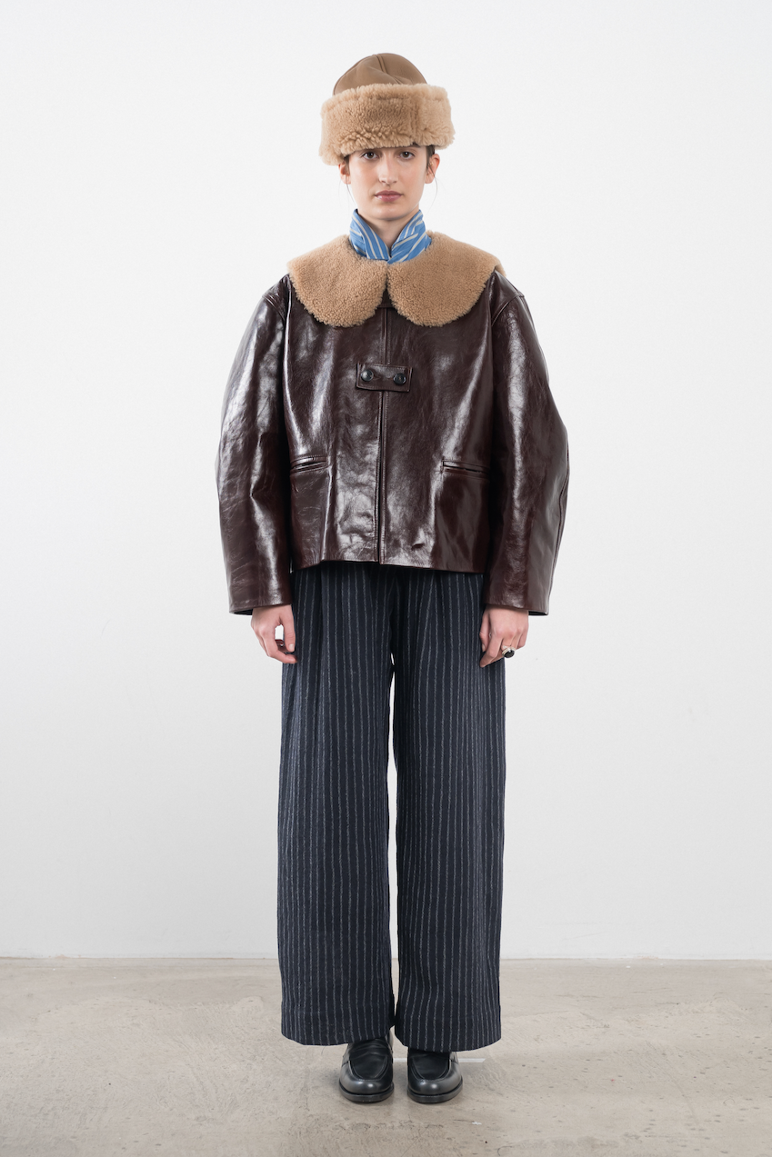 Leather Ellie Jacket in Canada Brown