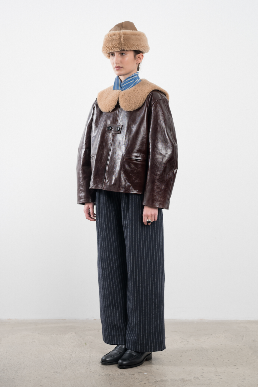 Leather Ellie Jacket in Canada Brown