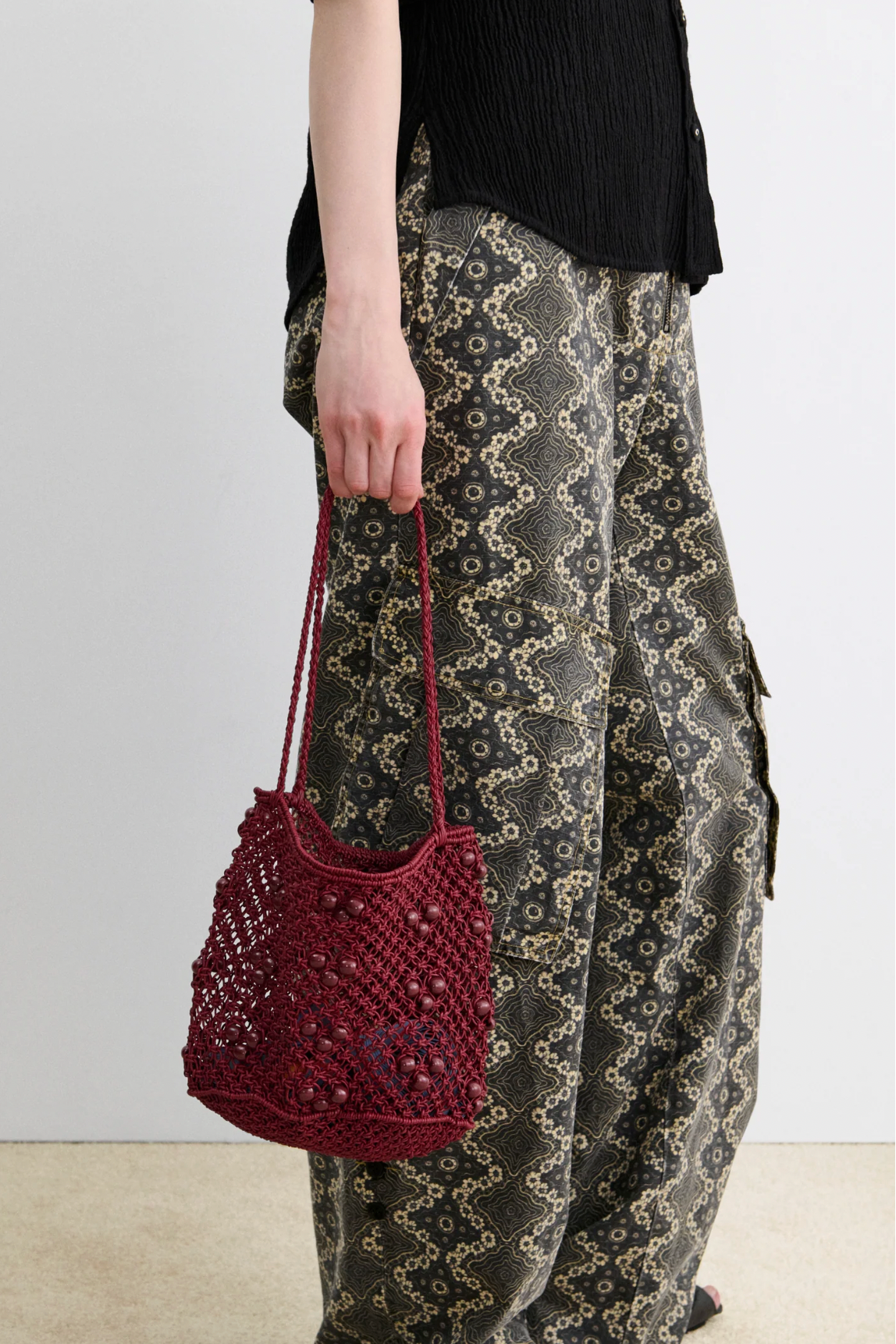 Mini Web Bag in Oxblood