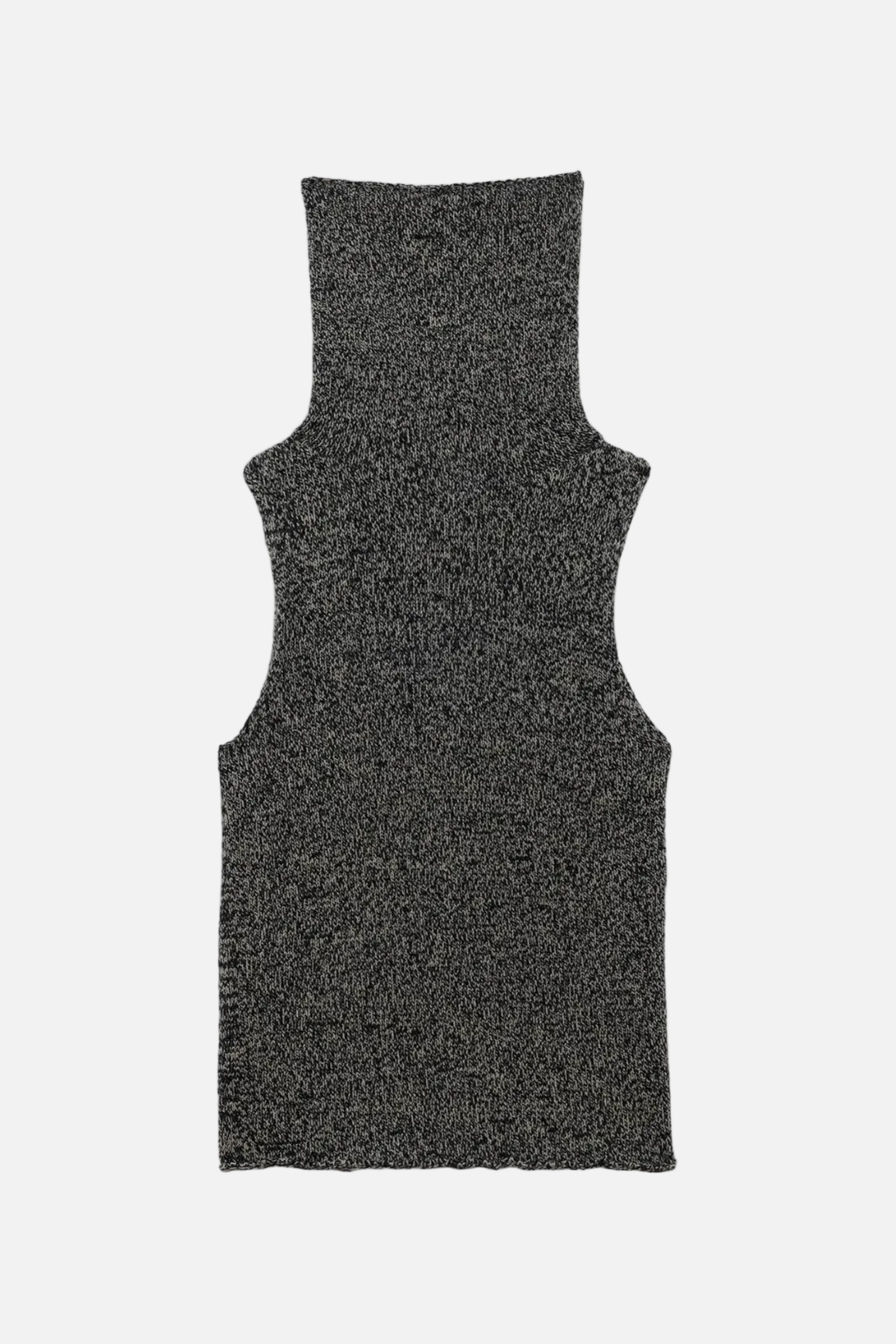 Kem Turtleneck Vest in Black & Camel Melange