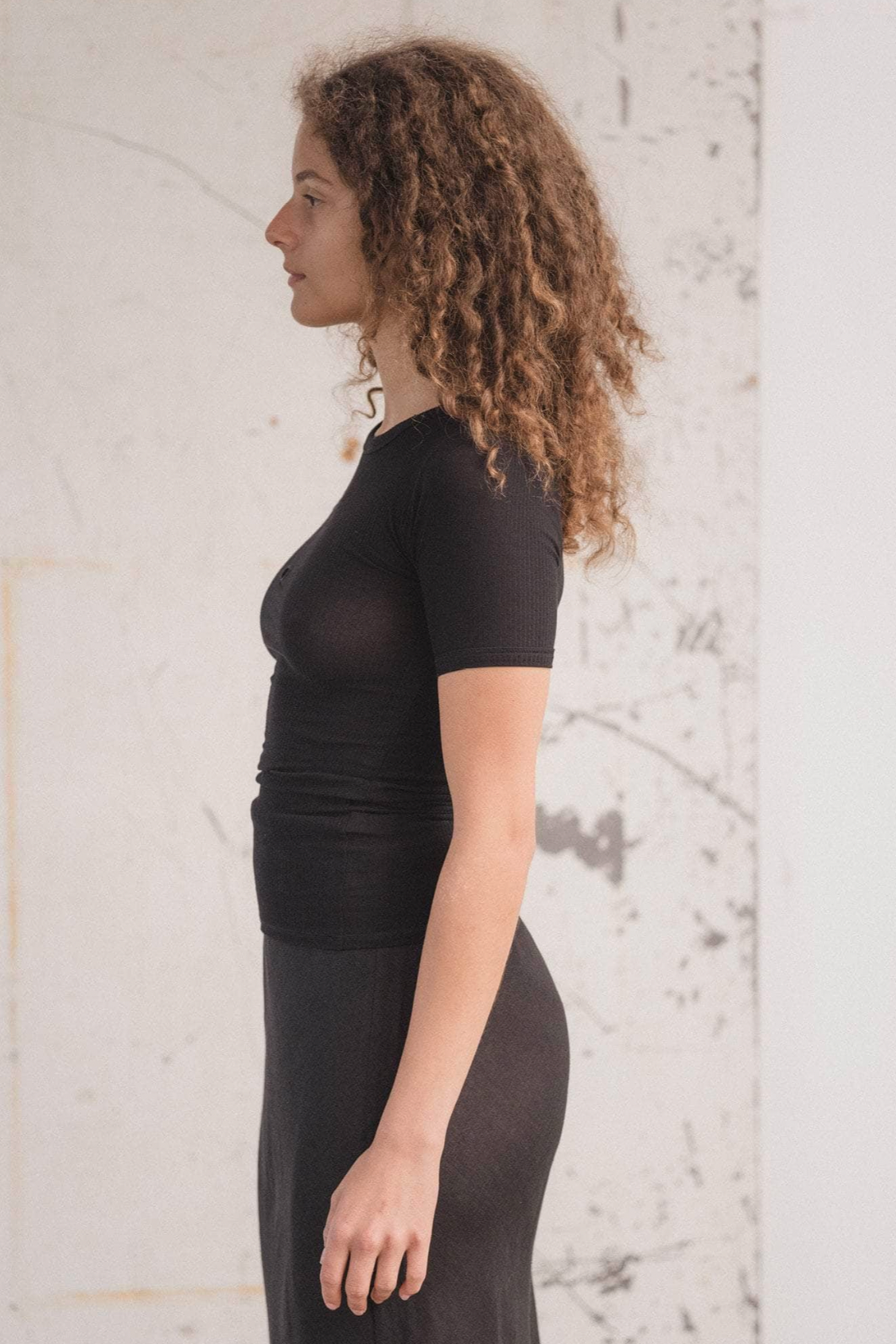 Heart Tee Shirt In Black