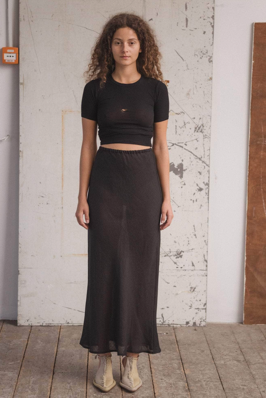 Heart Tee Shirt In Black