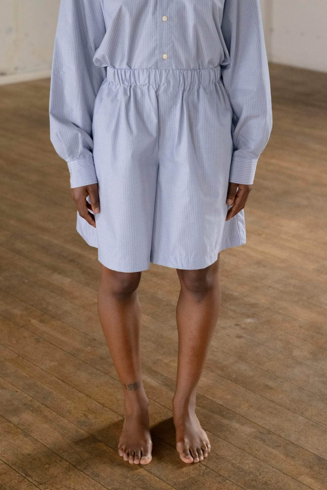 Claude Shorts in Blue Stripe
