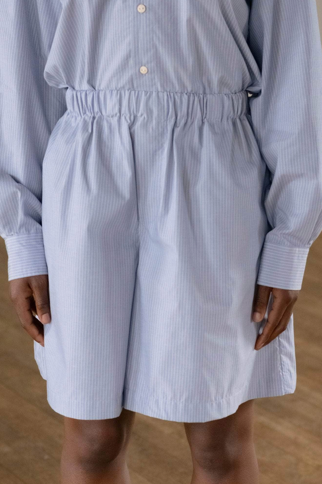 Claude Shorts in Blue Stripe