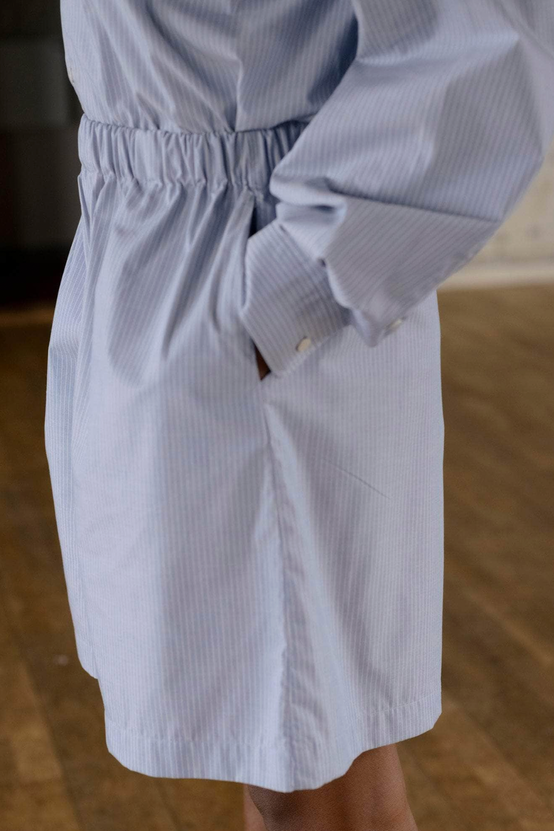 Claude Shorts in Blue Stripe