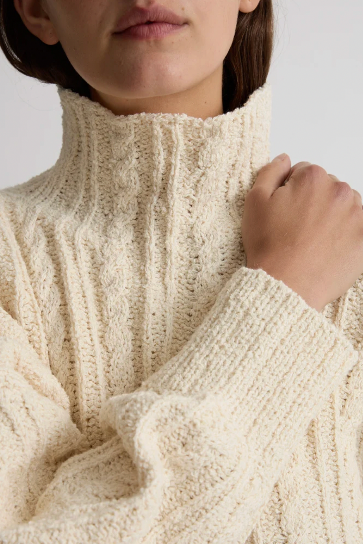 Skye Turtleneck in Natural
