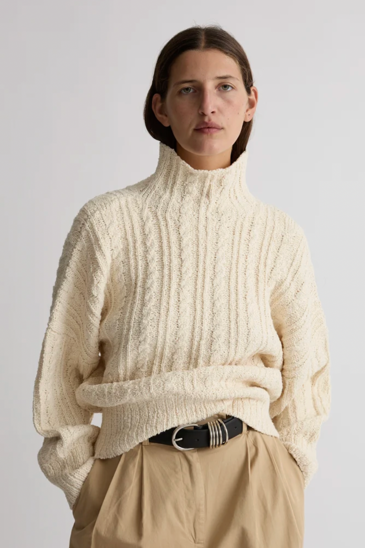 Skye Turtleneck in Natural
