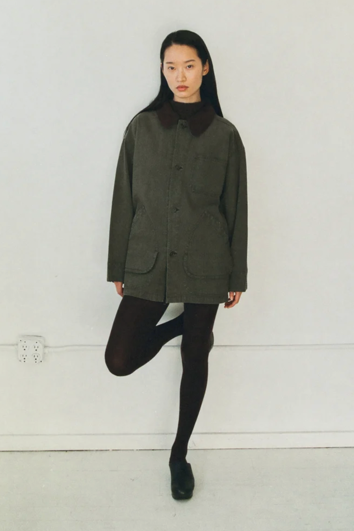Painter Coat in Moss