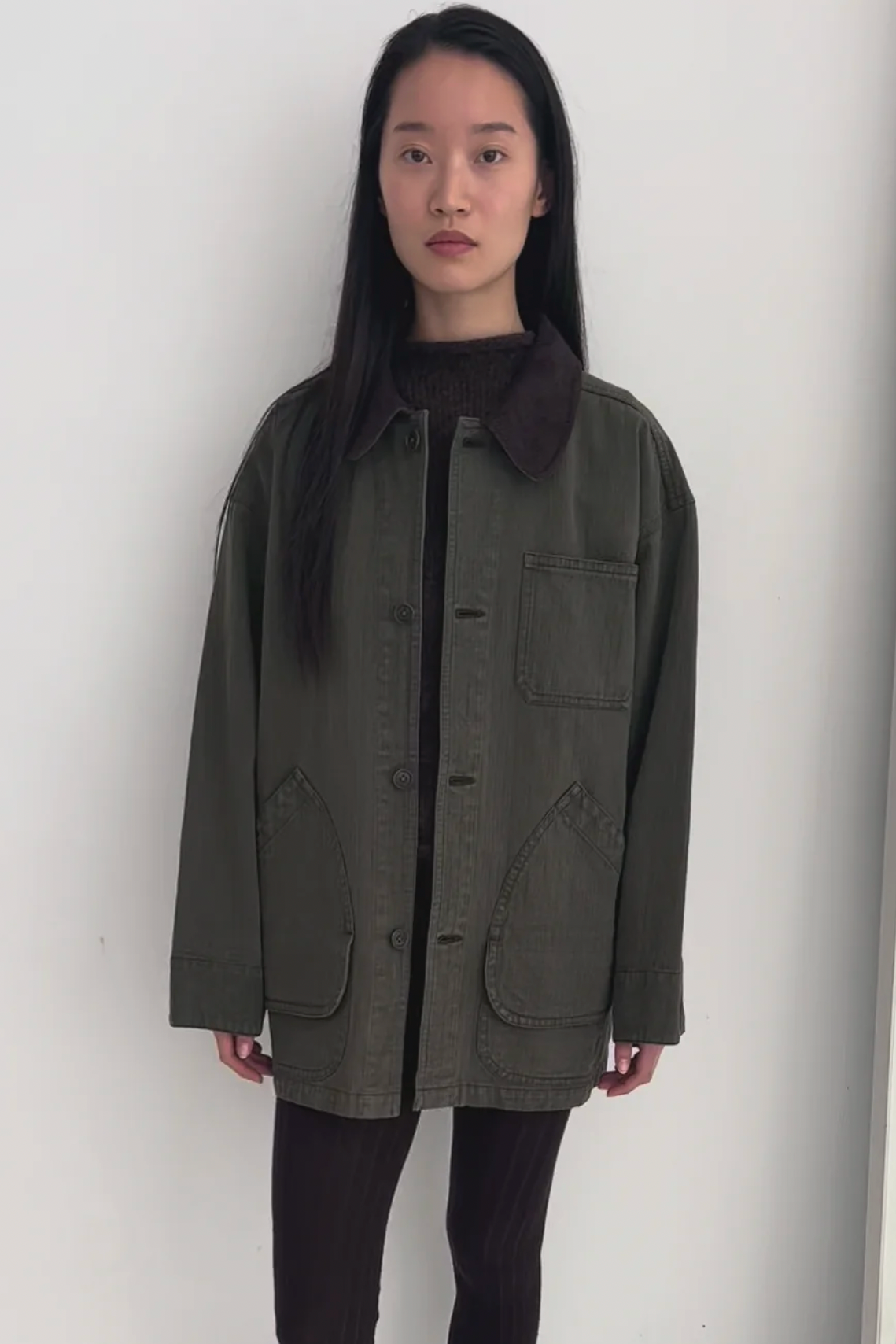 Painter Coat in Moss