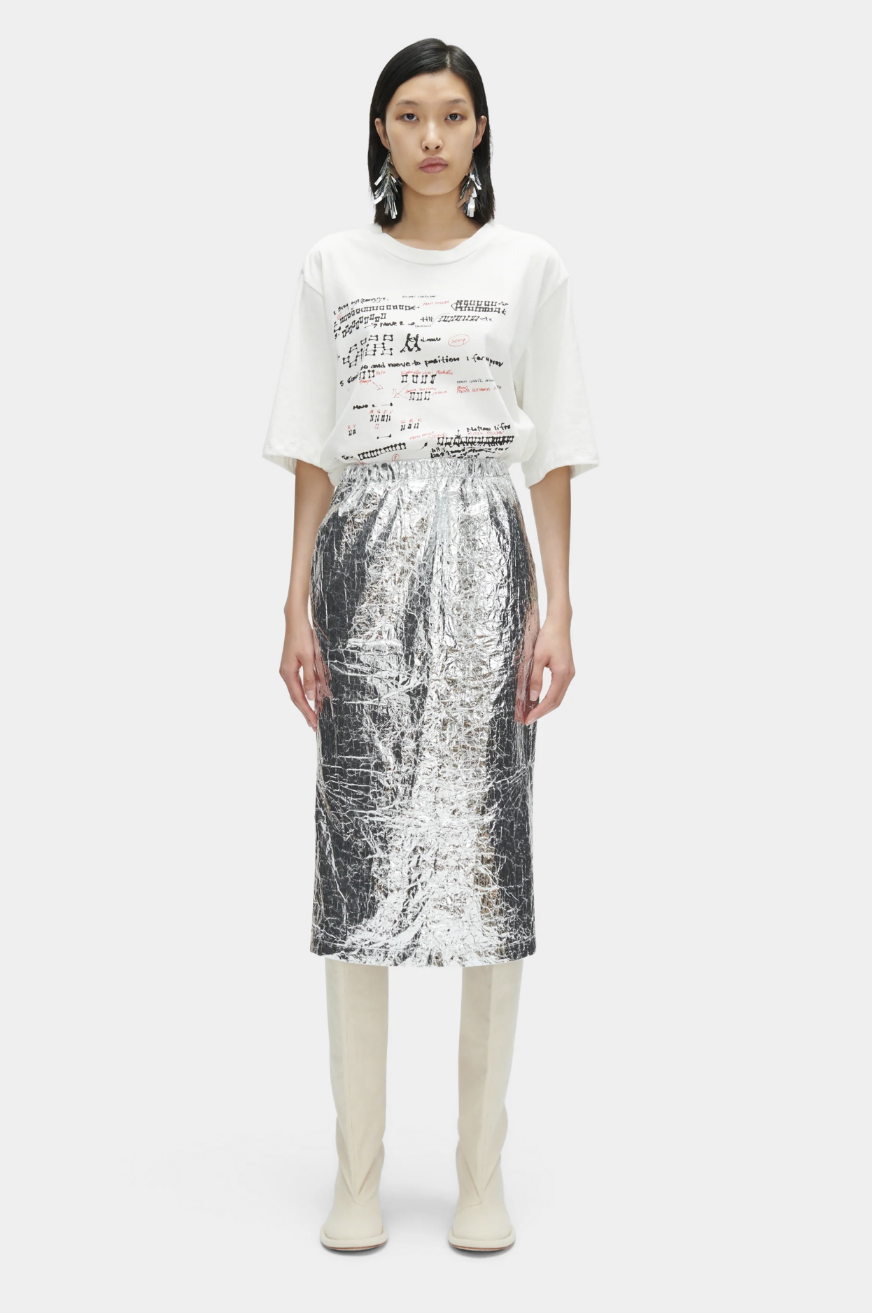 Mott Skirt in Silver by Rachel Comey
