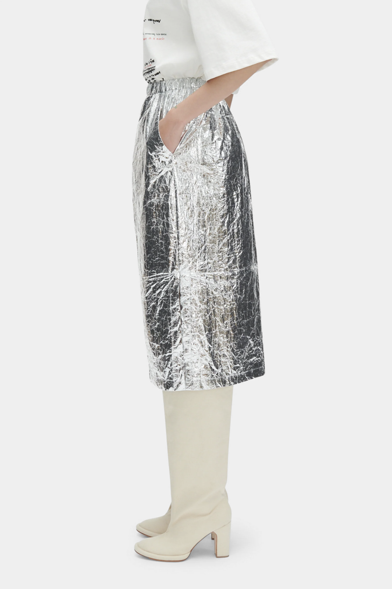 Mott Skirt in Silver by Rachel Comey