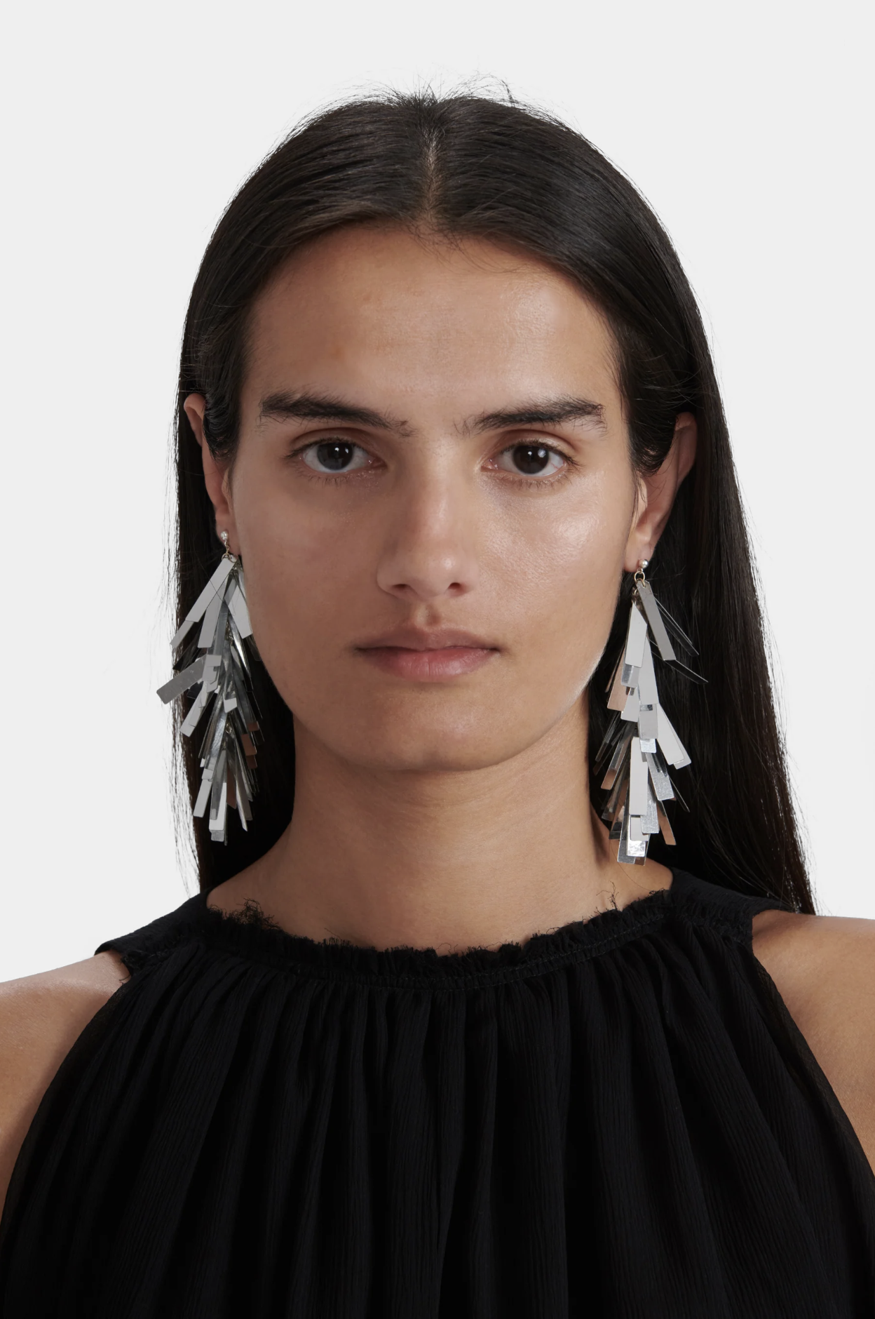 Sheena Short Earrings in Silver by Rachel Comey