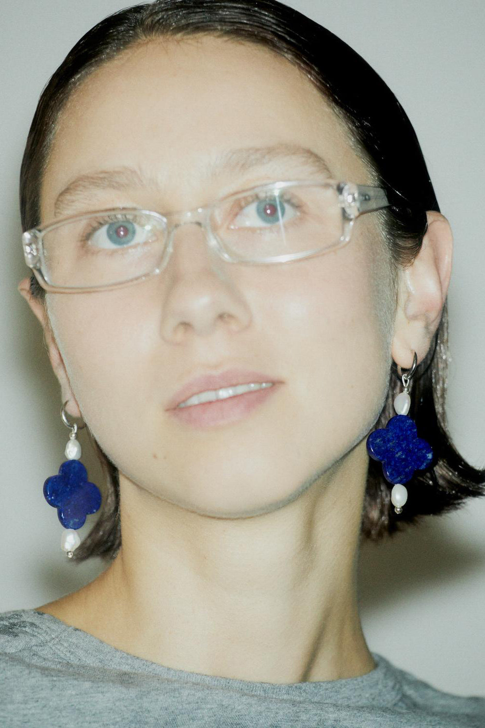 Taro Earrings - Blue Lapis