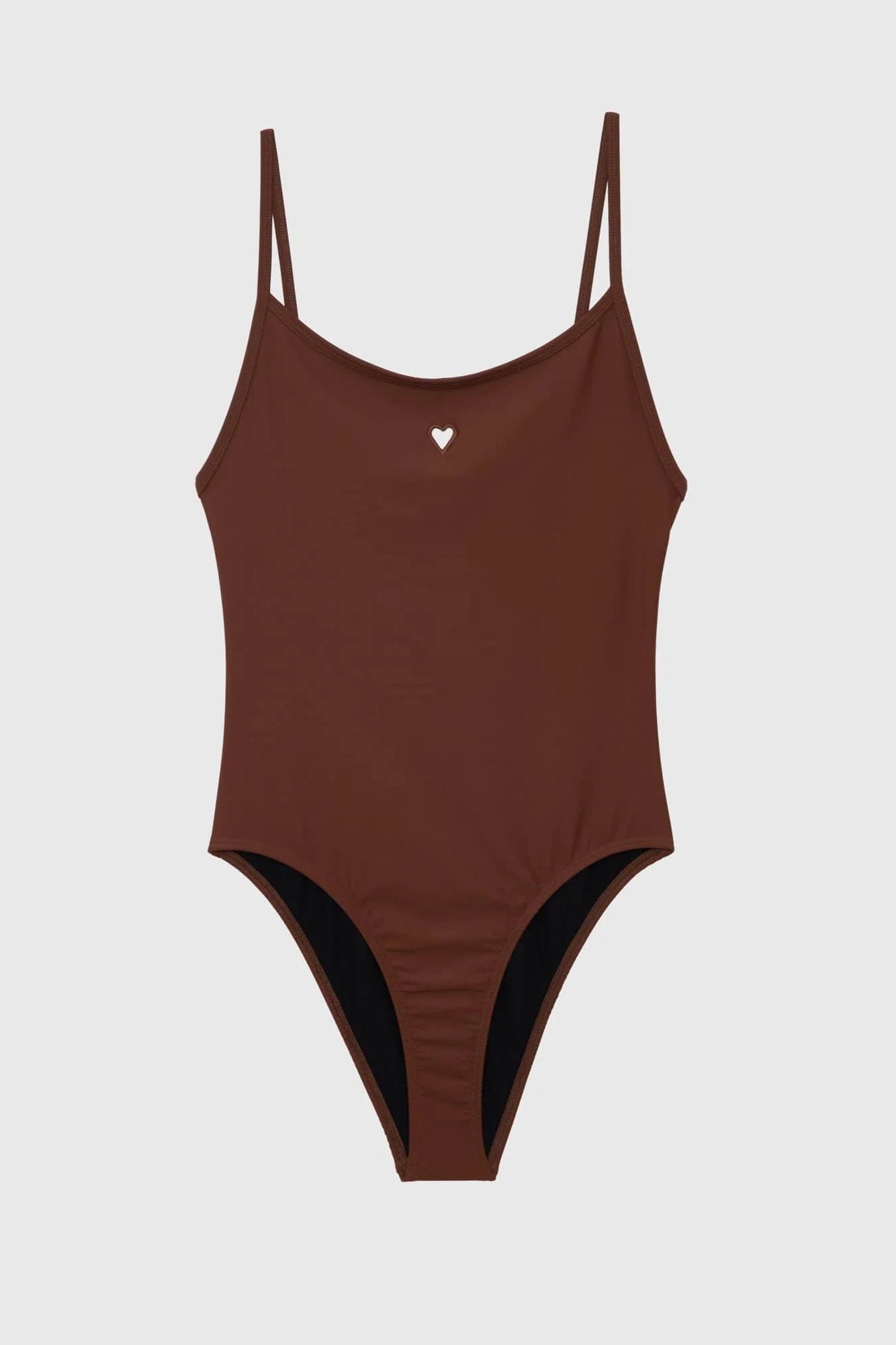 Heart Swimsuit in Morocco Brown