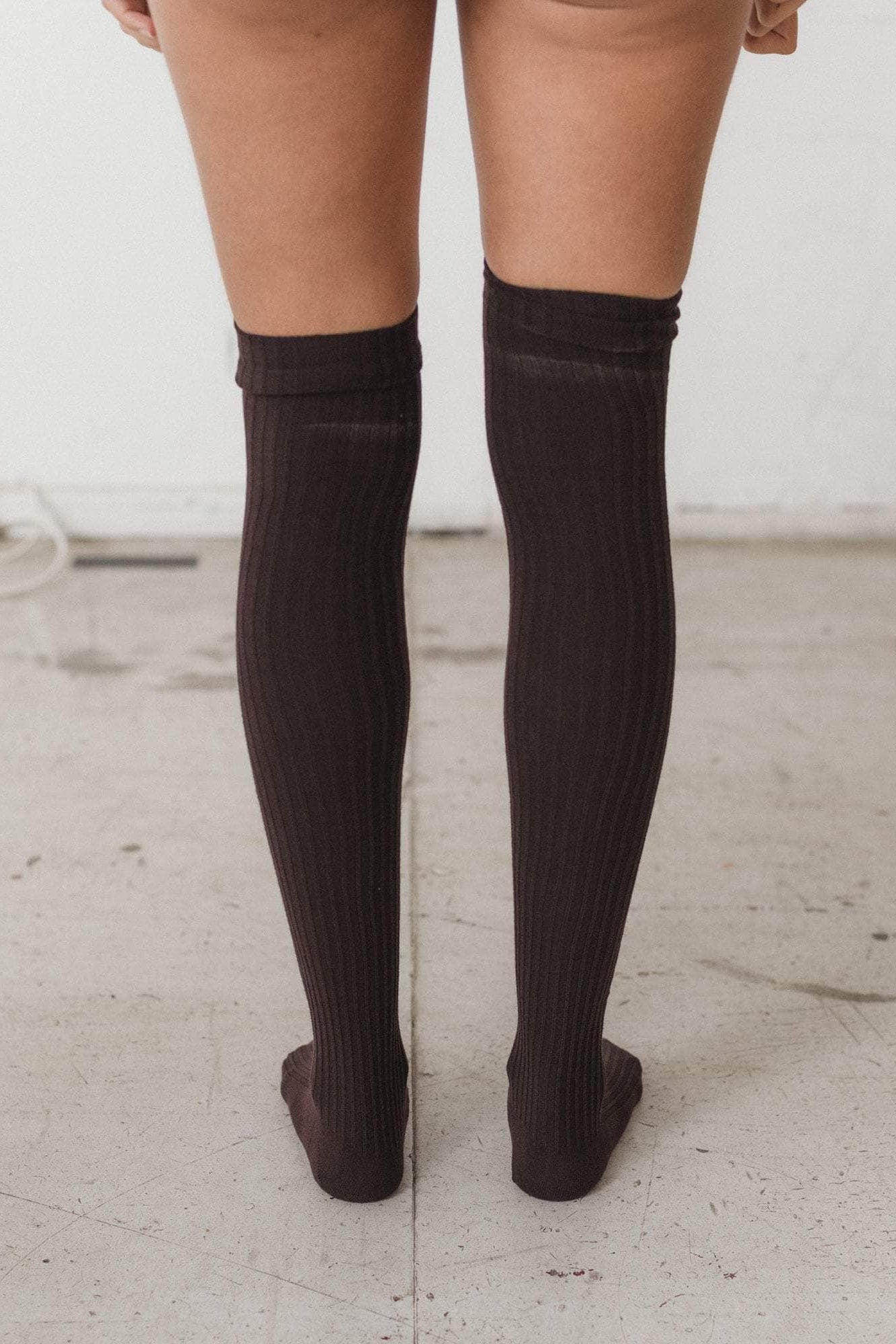 Organic Cotton Overknee Socks in Tactile