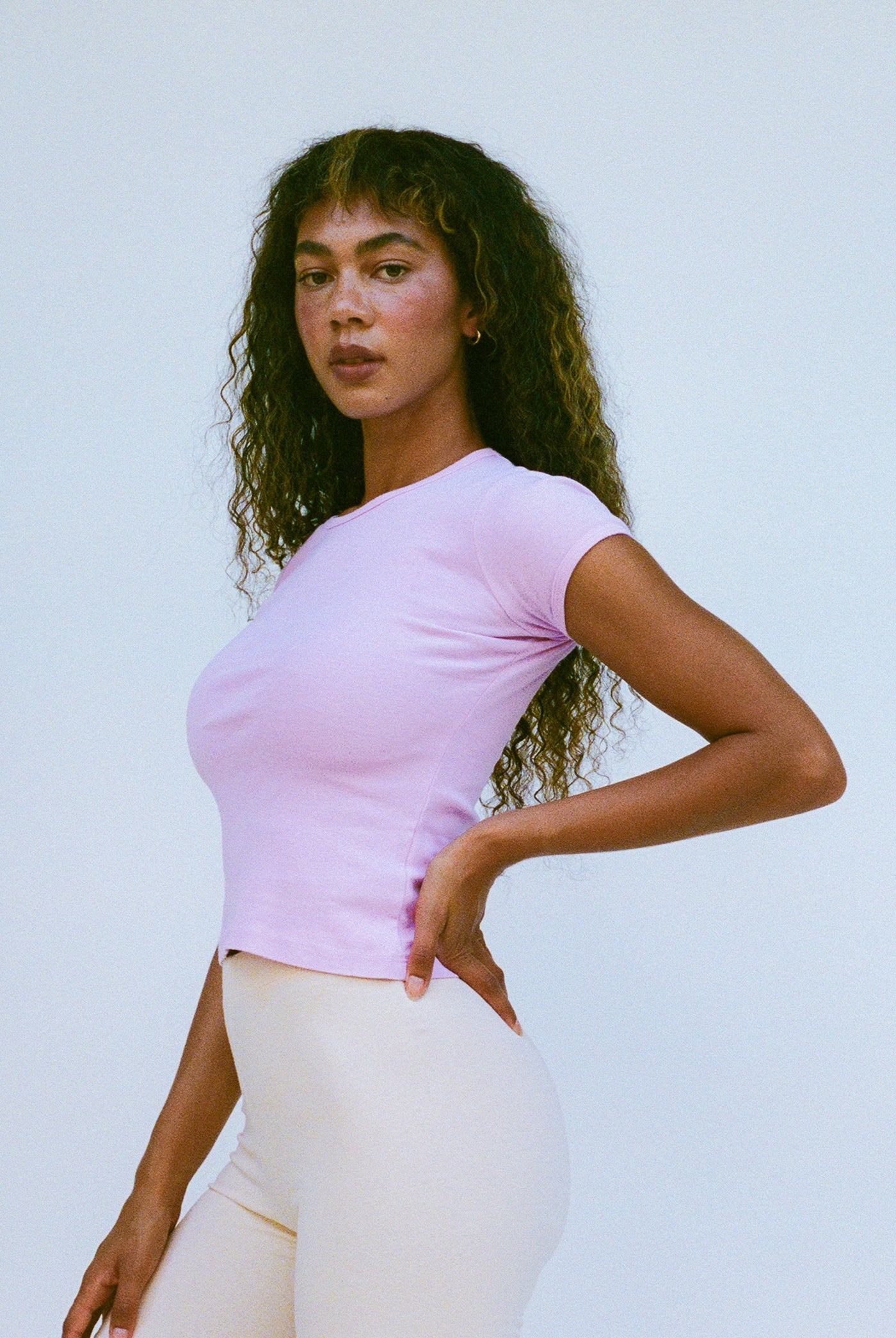 Bellevue Tee in Orchid by Gil Rodriguez