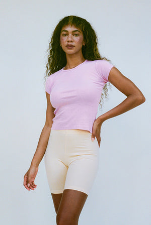 Bellevue Tee in Orchid by Gil Rodriguez