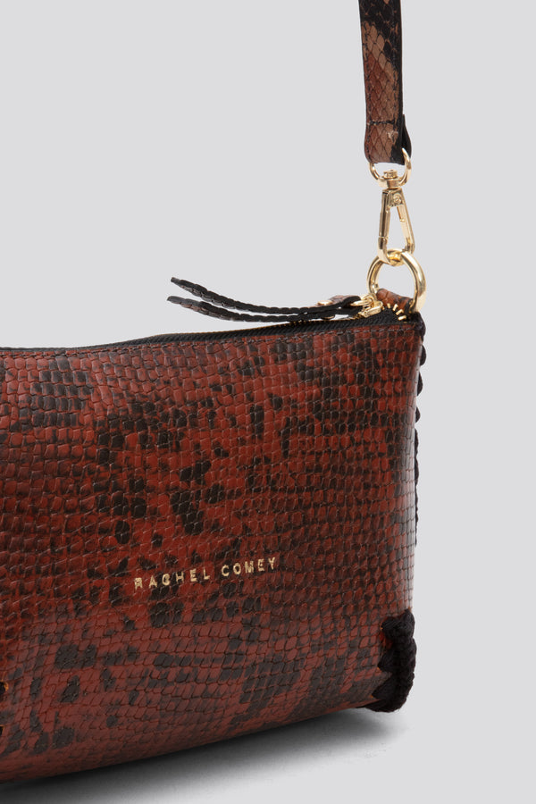 Marna Bag in Brown Multi Snake Print Leather
