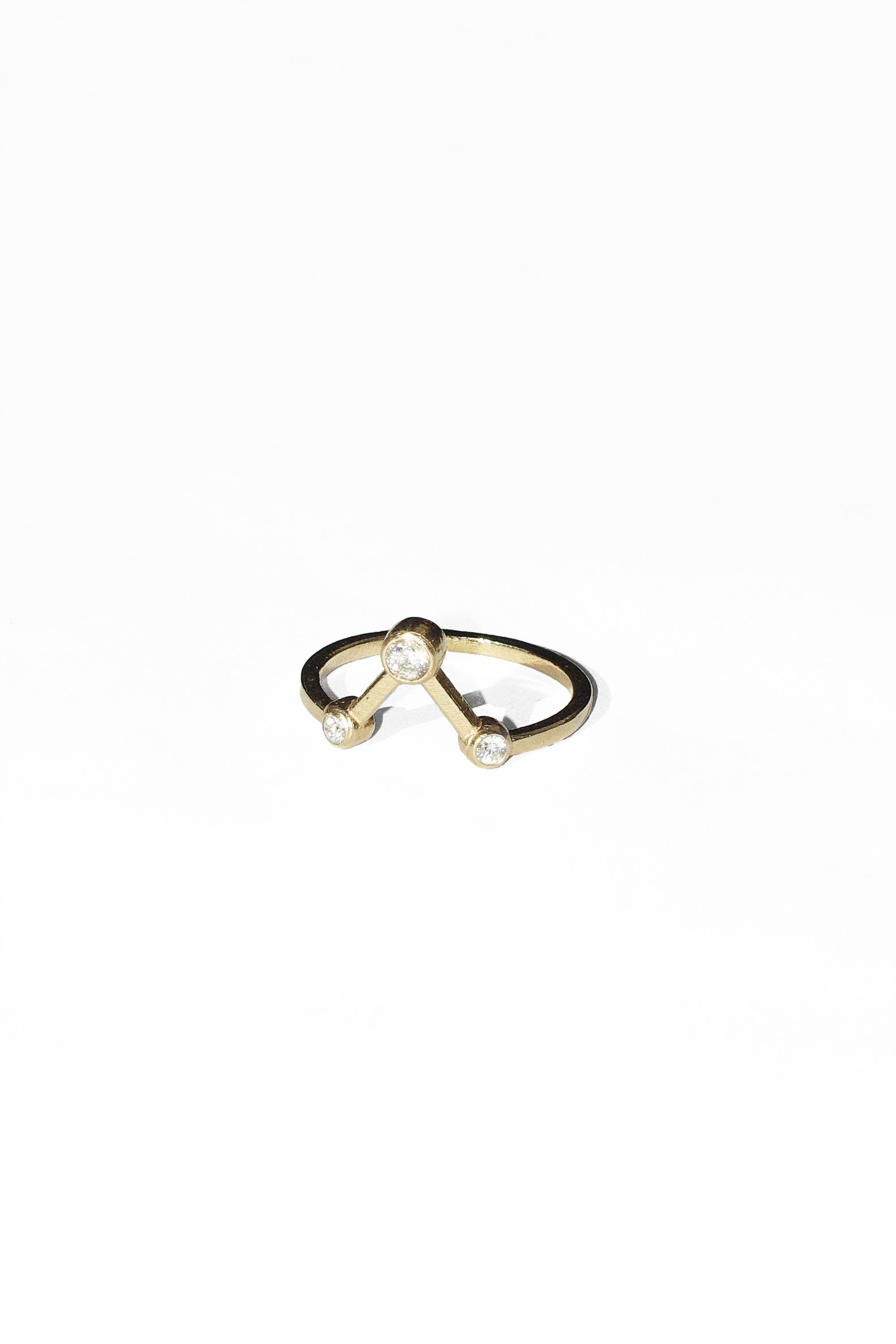 Rowen Ring in White Diamonds & 14k Gold