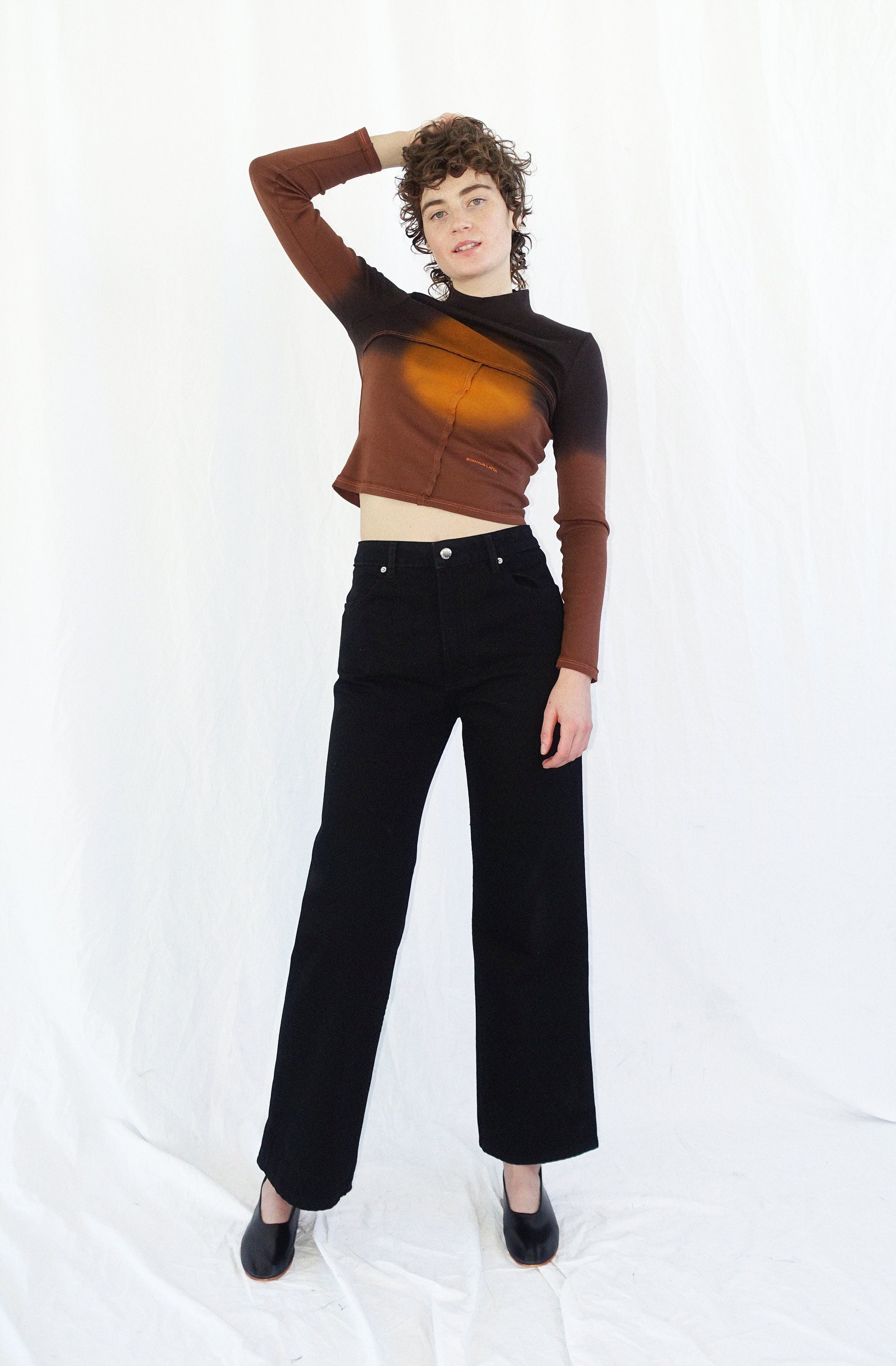 Wide Leg Jean in Almost Black by Eckhaus Latta